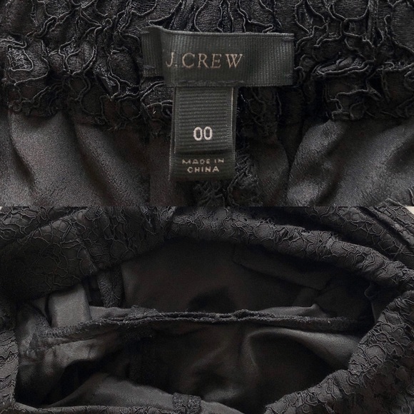 J. Crew Easy Pant in Black Lace Size 00 - Picture 5 of 6